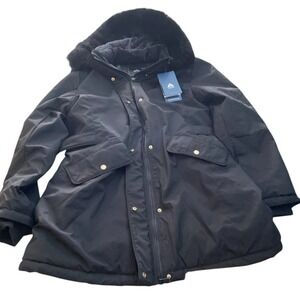 Outdoor Brand women's Jacket Large Faux Fur Black
